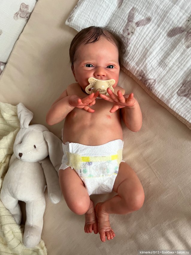 Малышка Gracie Mae open eyes