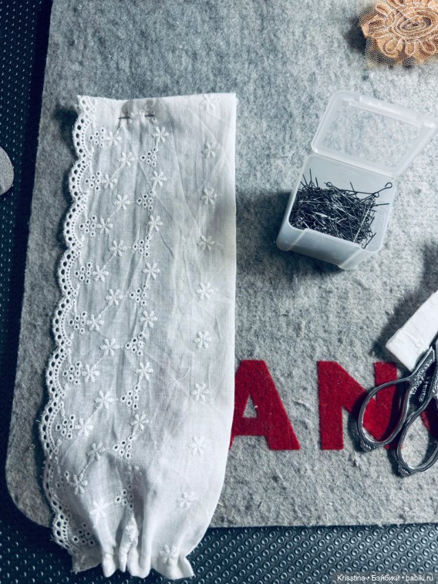 Шью воротничок и чепчик в антикварном стиле 🧵