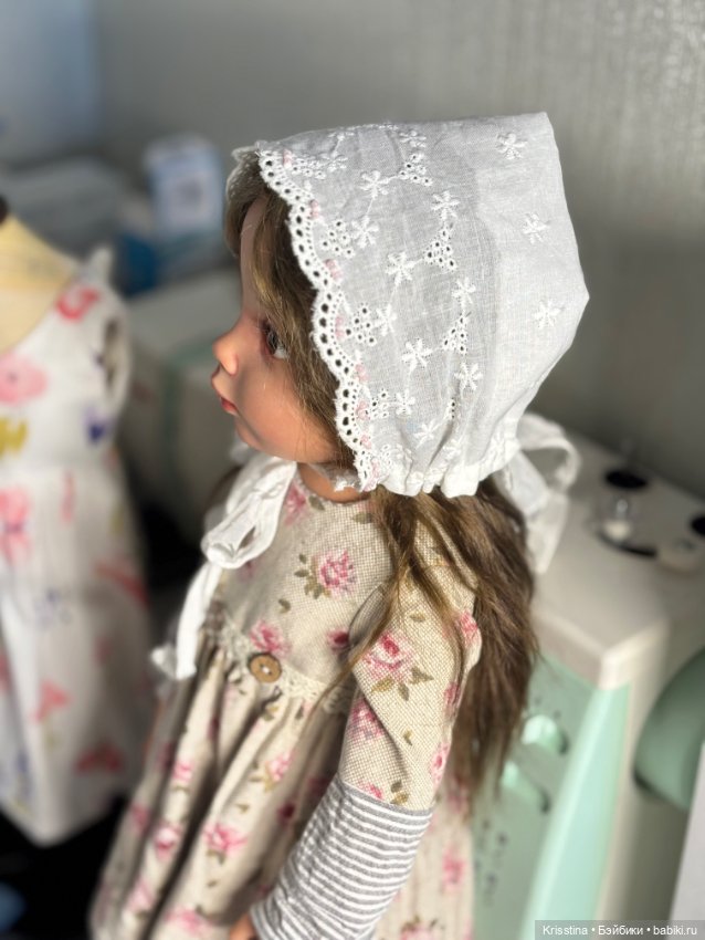 Шью воротничок и чепчик в антикварном стиле 🧵 (фото 5)