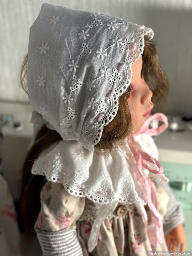 Шью воротничок и чепчик в антикварном стиле 🧵