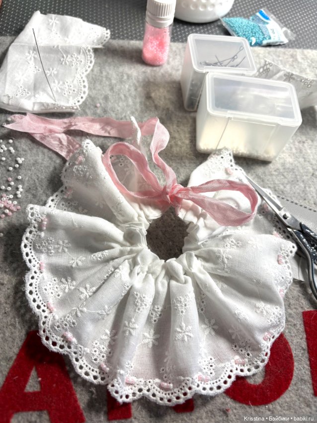 Шью воротничок и чепчик в антикварном стиле 🧵