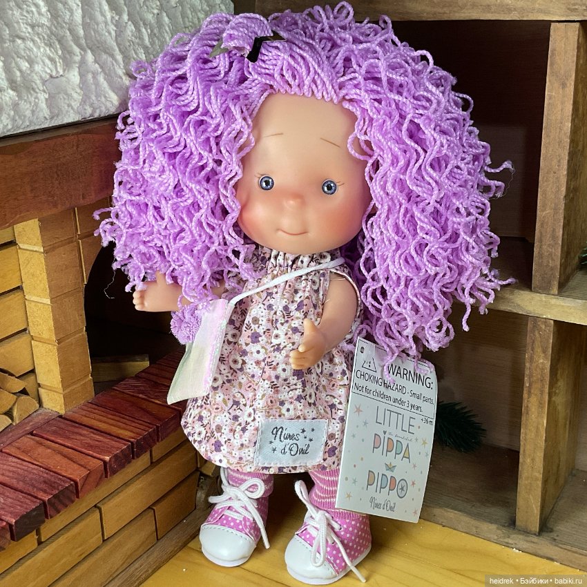 Кукла Little Pippa 23 см: Маленькая Пиппа с волосами фиолетовыми нитками (фото 6)