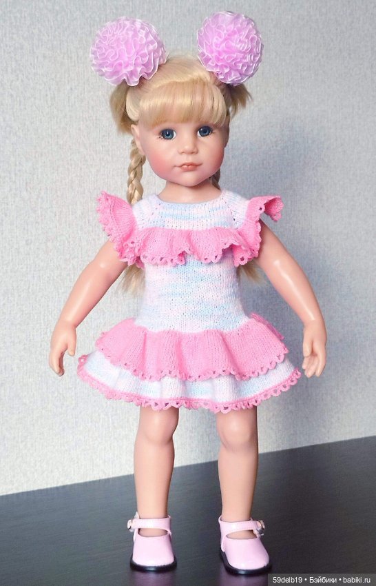 Романтичное платье для куклы готц