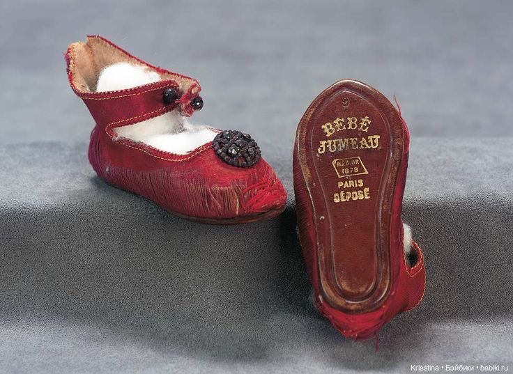 Обувь для антикварных кукол.часть вторая
