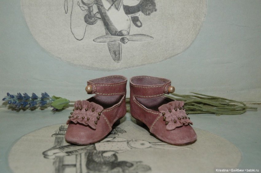 Обувь для антикварных кукол,часть три