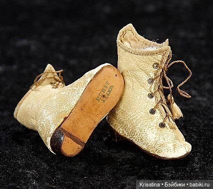Обувь для антикварных кукол.часть вторая