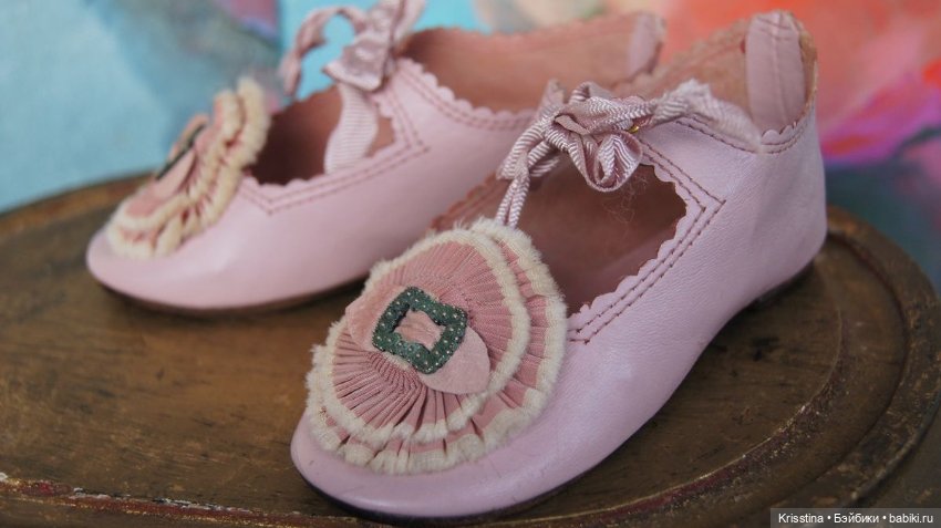 Обувь для антикварных кукол.часть вторая