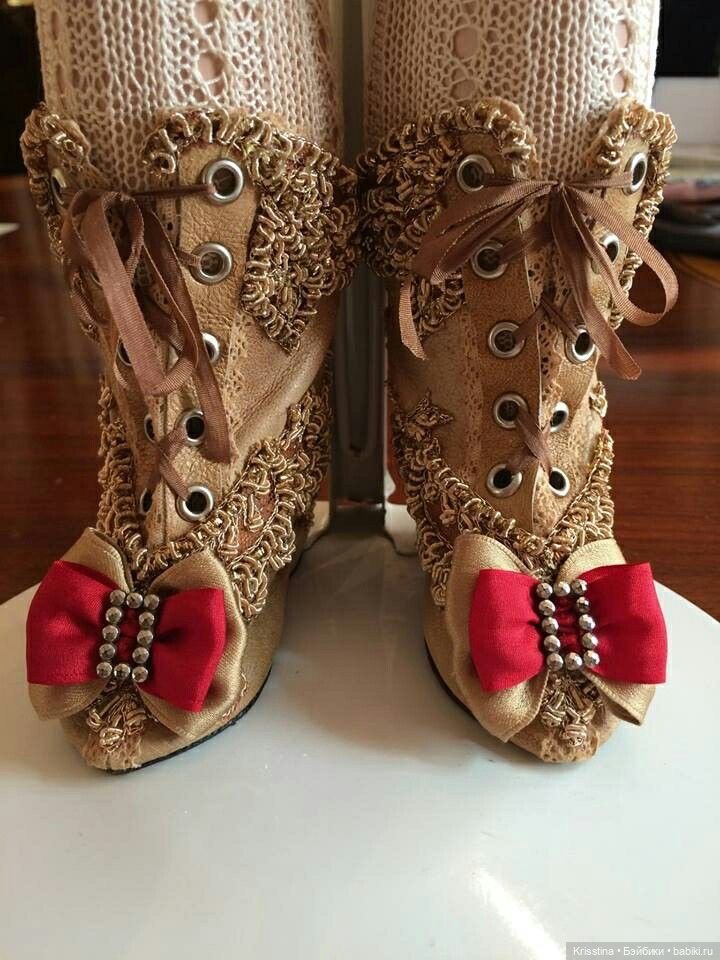 Обувь для антикварных кукол,часть три (фото 3)