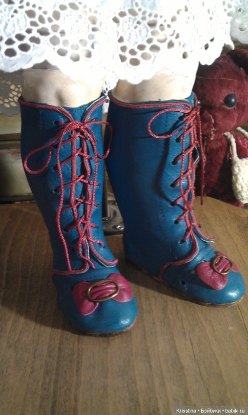 Обувь для антикварных кукол,часть три