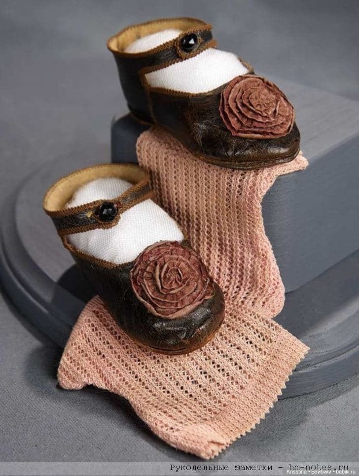 Обувь для антикварных кукол.часть вторая (фото 7)