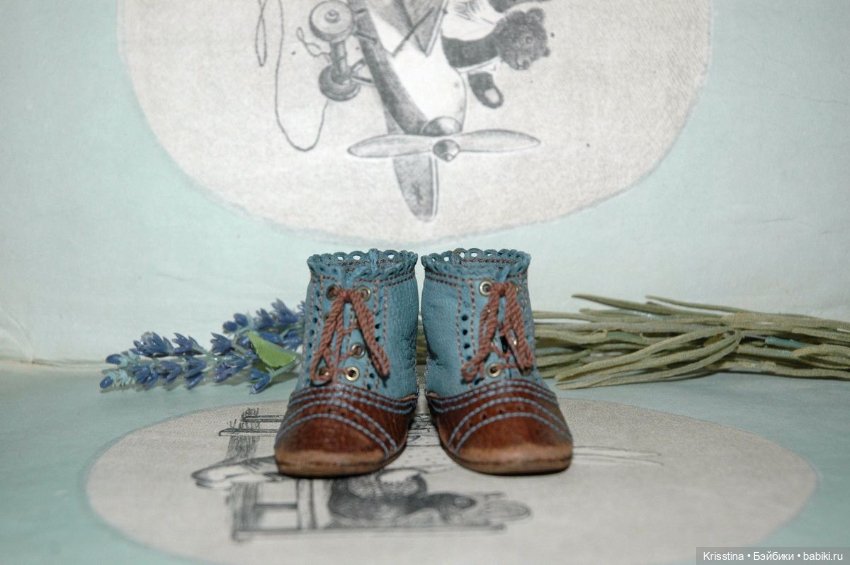 Обувь для антикварных кукол,часть три