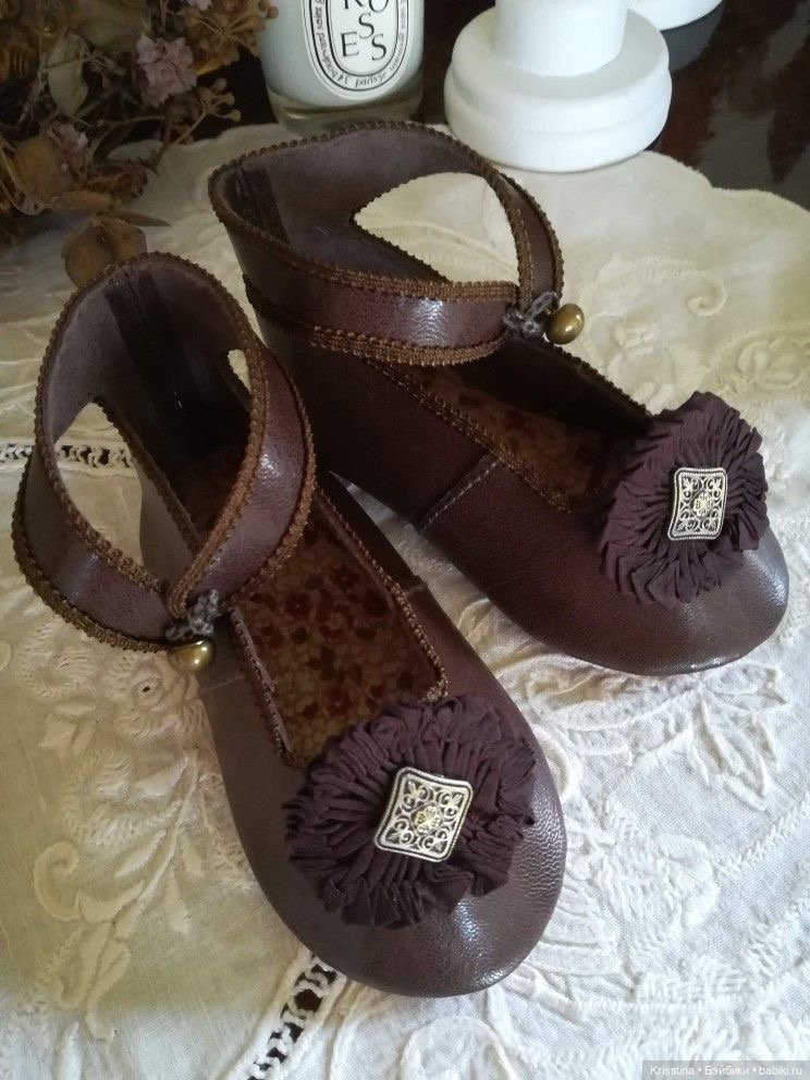 Обувь для антикварных кукол,часть три