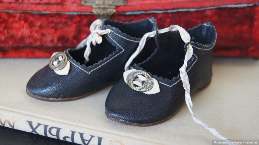 Обувь для антикварных кукол.часть вторая