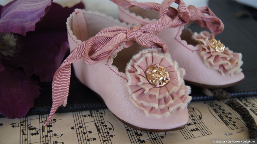 Обувь для антикварных кукол.часть вторая