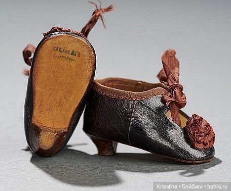 Обувь для антикварных кукол.часть вторая