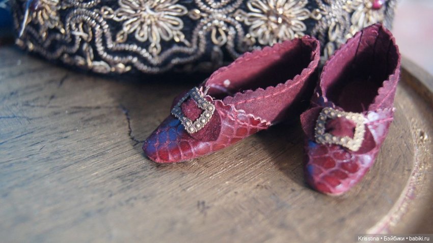 Обувь для антикварных кукол.часть вторая