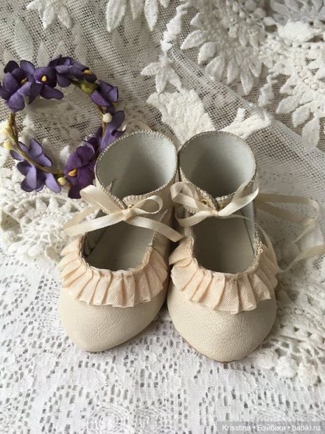 Обувь для антикварных кукол.часть вторая