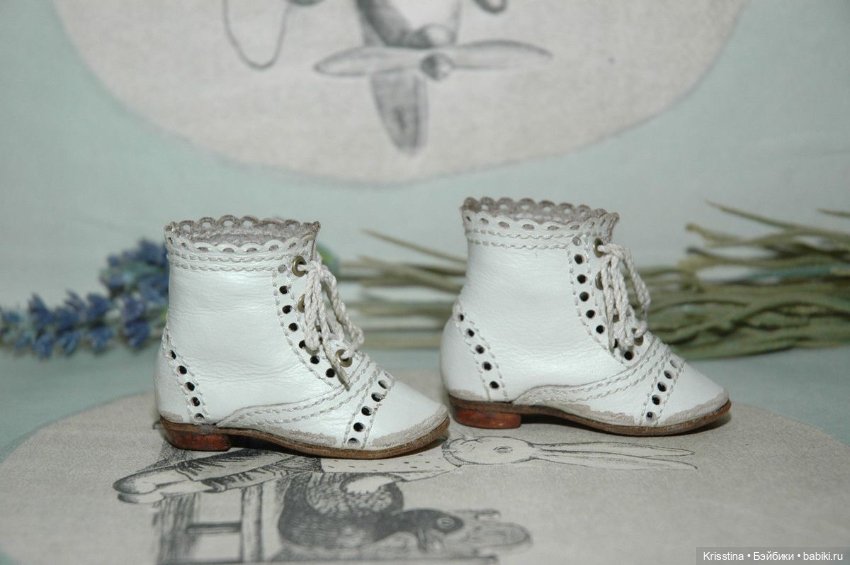 Обувь для антикварных кукол,часть три