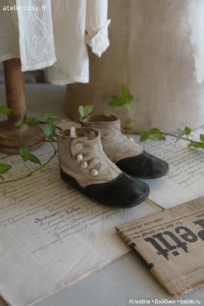 Обувь для антикварных кукол,часть три