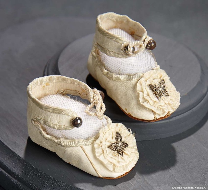 Обувь для антикварных кукол.часть вторая