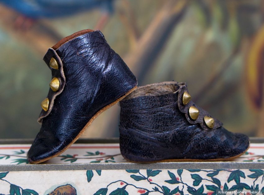 Обувь для антикварных кукол.часть вторая