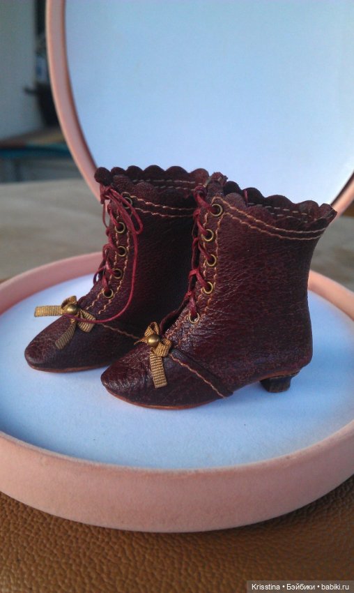 Обувь для антикварных кукол,часть три
