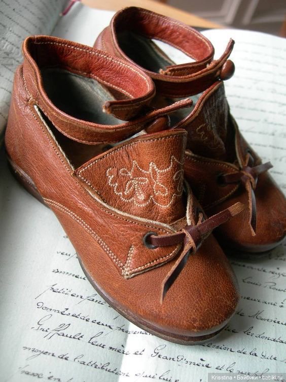 Обувь для антикварных кукол,часть три