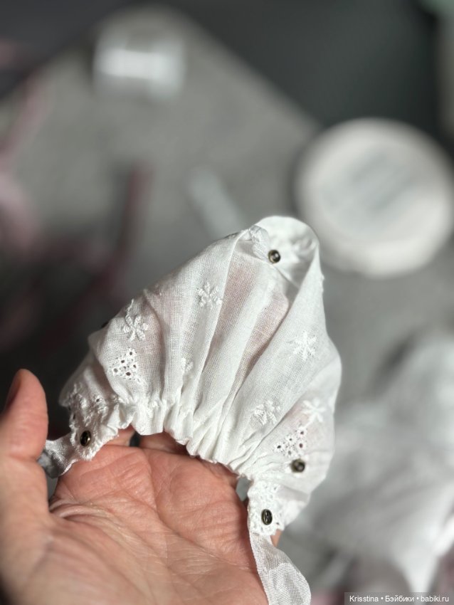 Шью чепчик на антикварную куклу 🧵 (фото 5)