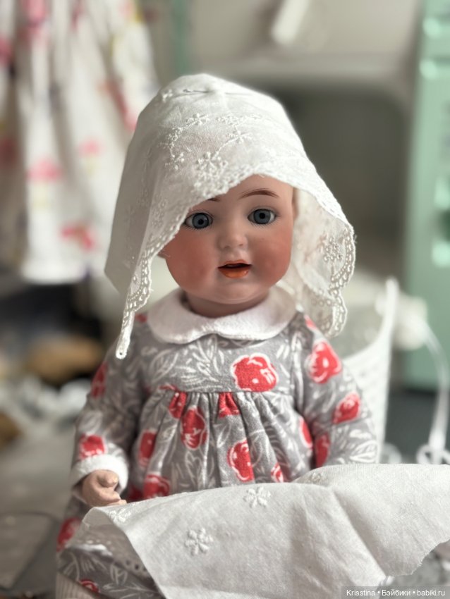 Шью чепчик на антикварную куклу 🧵 (фото 4)