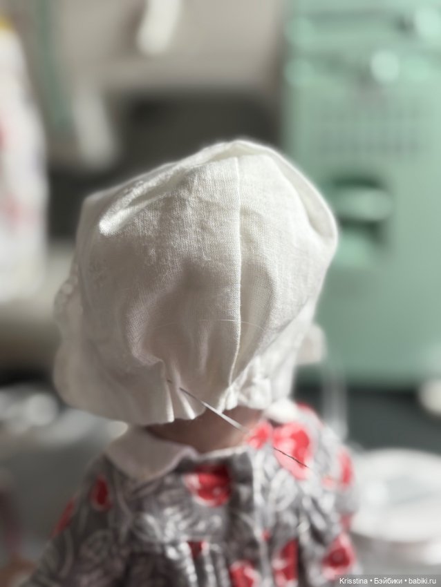 Шью чепчик на антикварную куклу 🧵 (фото 2)