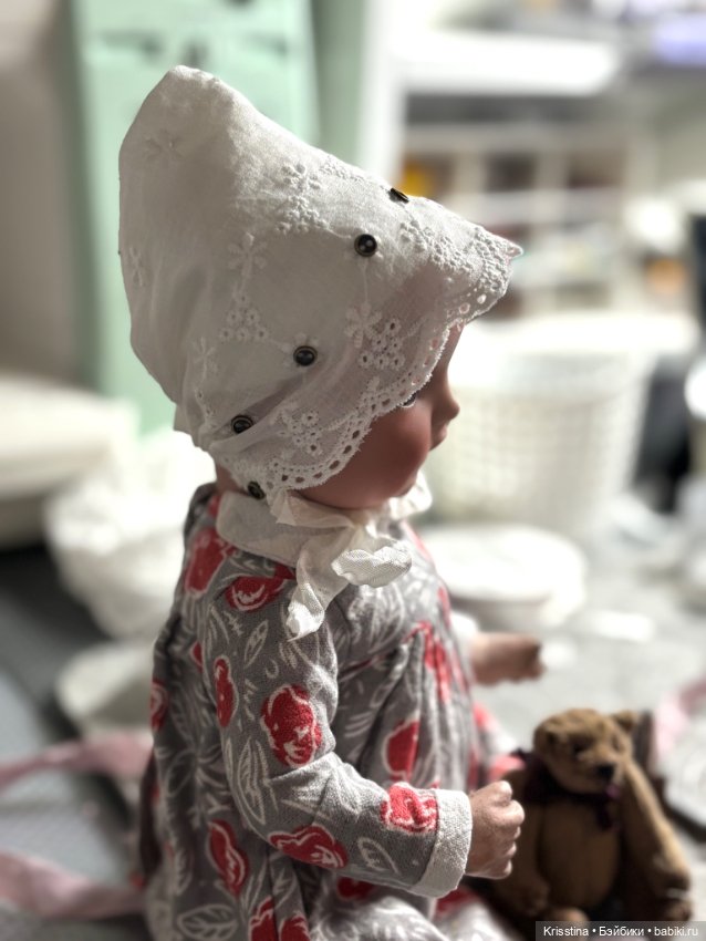 Шью чепчик на антикварную куклу 🧵 (фото 9)