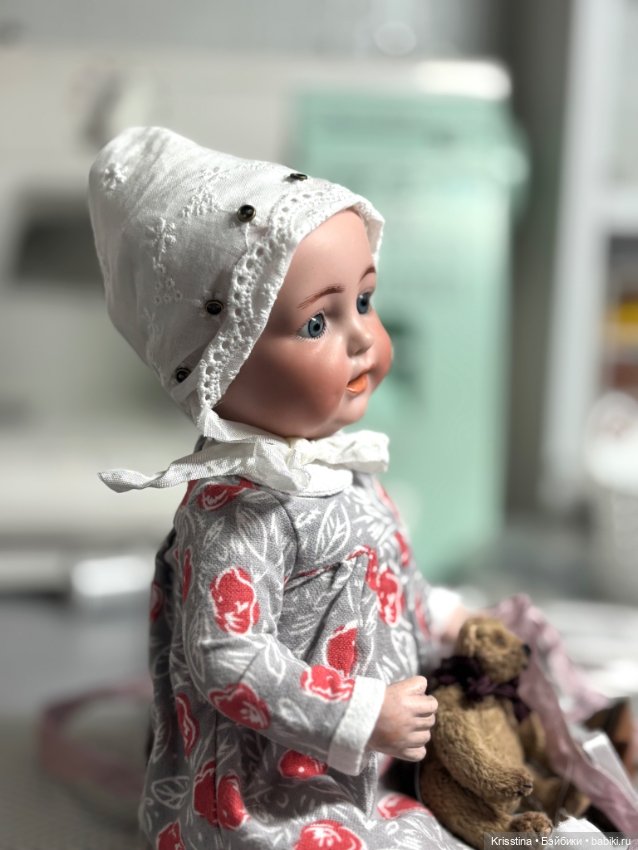 Шью чепчик на антикварную куклу 🧵 (фото 8)