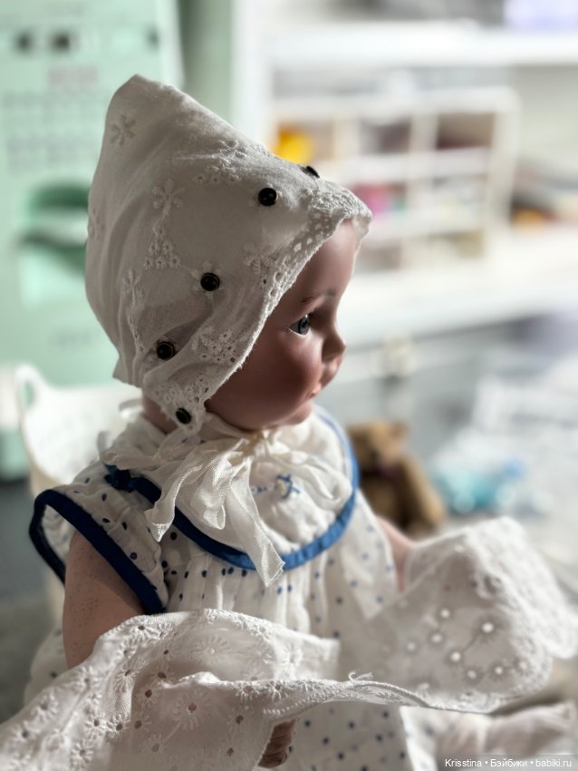 Шью платье и накидку на антикварную куклу