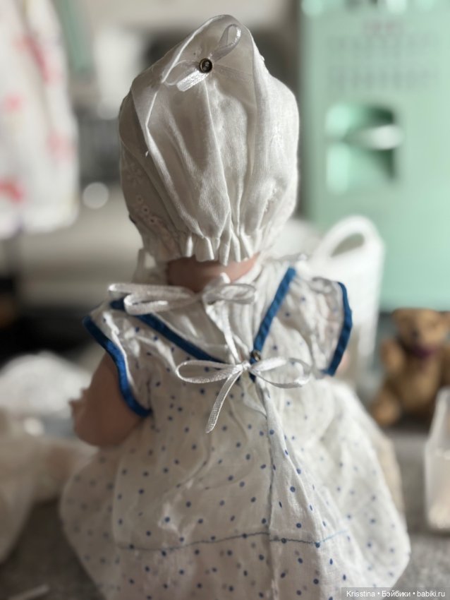 Шью платье и накидку на антикварную куклу (фото 3)