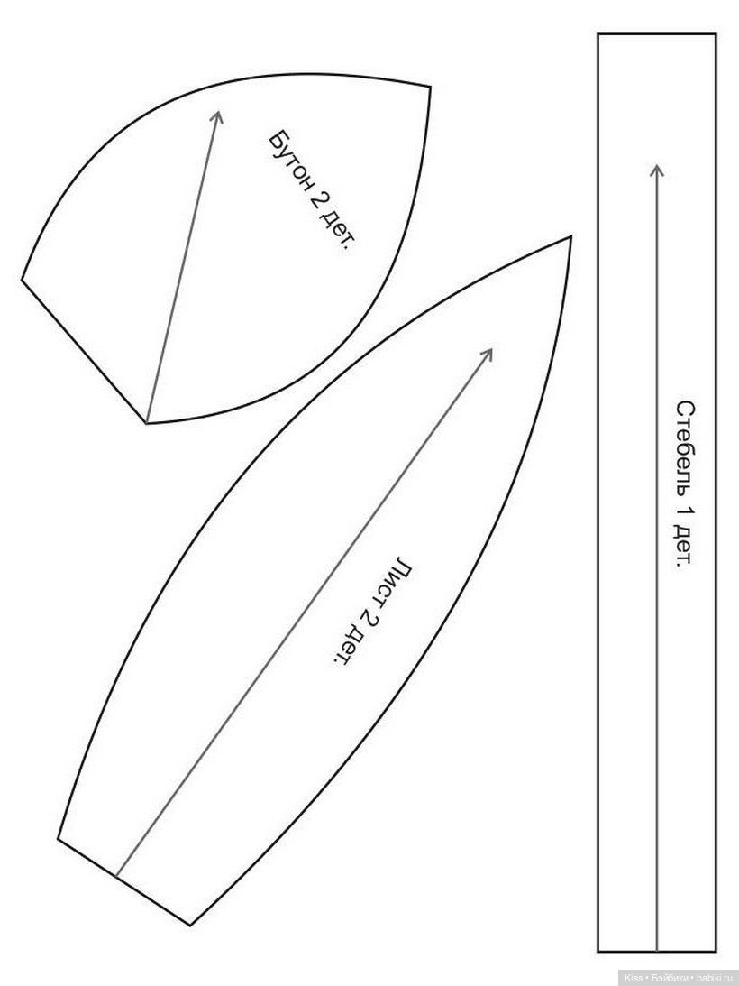Выкройка тюльпана от Елены Литвиновой (фото 2)