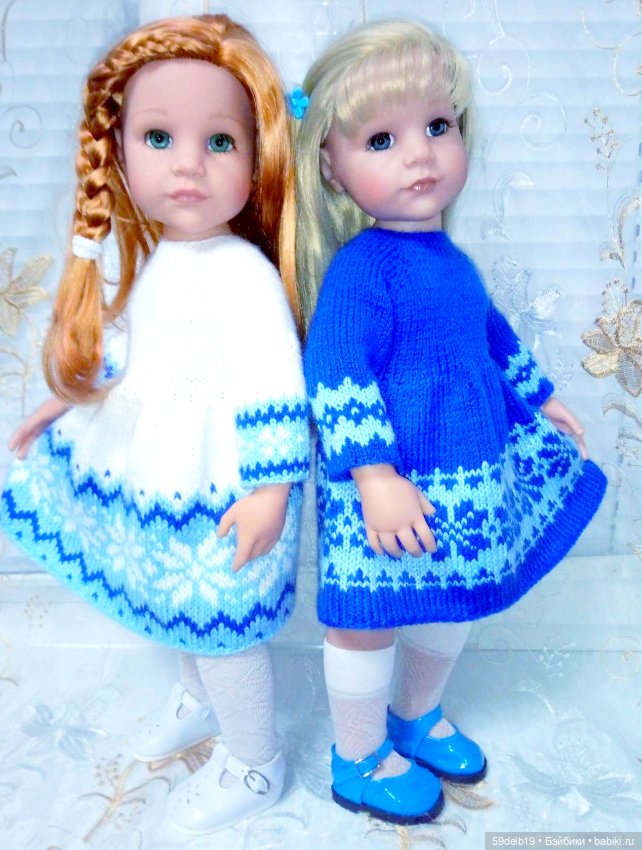 Вяжу кофту с жаккардом для ГОТЦ 50 см (фото 4)