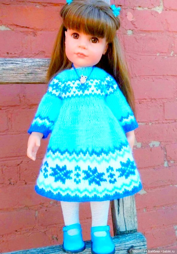 Вяжу кофту с жаккардом для ГОТЦ 50 см