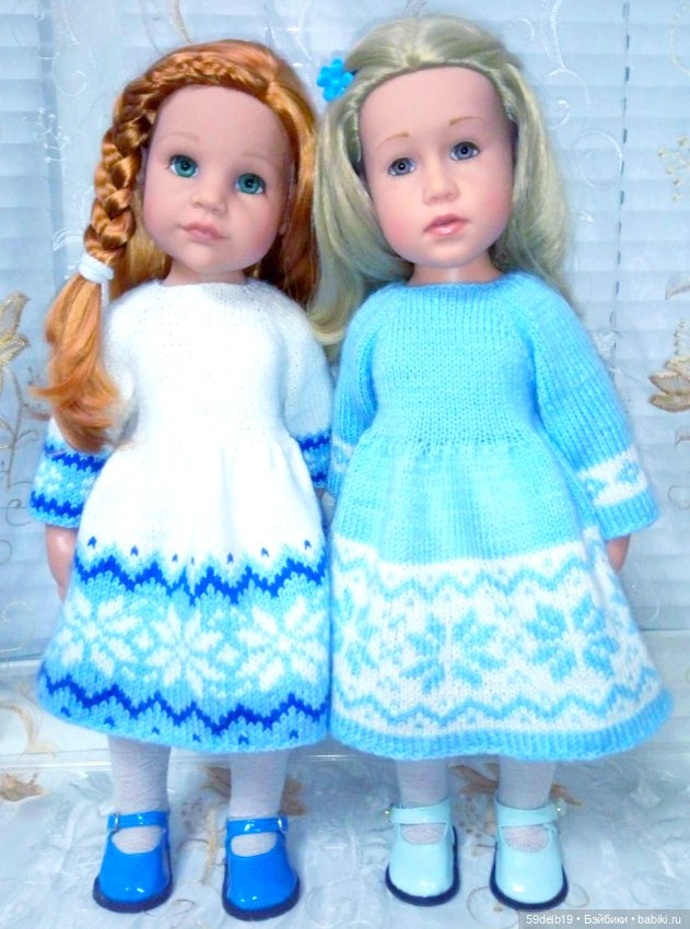 Вяжу кофту с жаккардом для ГОТЦ 50 см (фото 3)