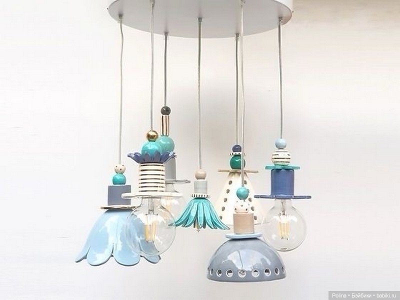 Цветочки-светильники из керамики (фото 7)