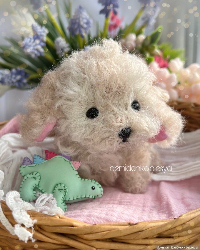 Щеночек мальтипу 💓✨ — Игрушки в смешанной технике (мех и глина): Арт