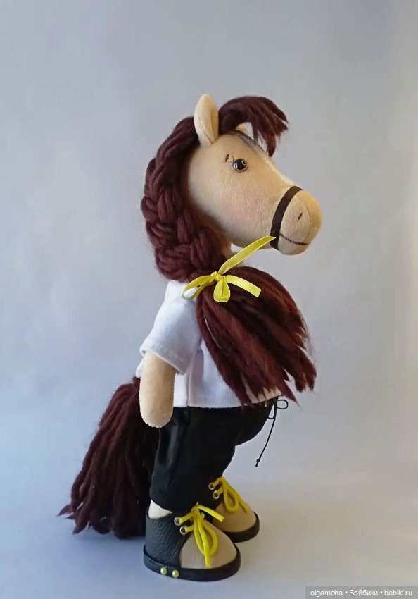 Лошадка-спортсменка — Текстильные игрушки и примитивы: кофейные