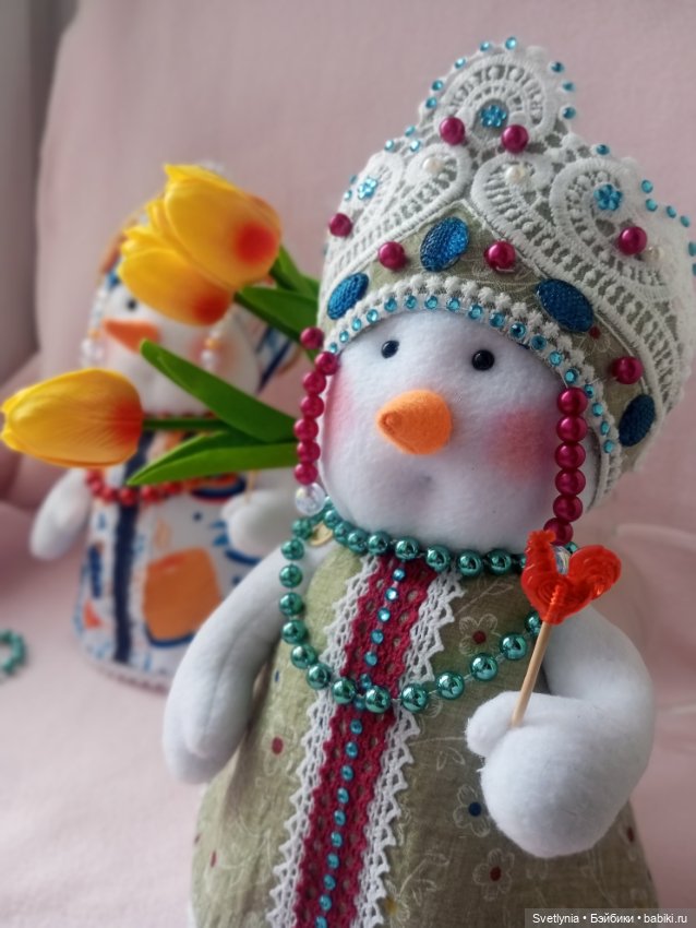 Снеговуши Забавы — Текстильные игрушки и примитивы: кофейные (фото 3)