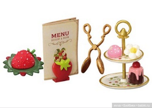 Клубничное лето на полке: Новинка «Country Strawberry Cafe on the Hill» от Re-Ment (фото 6)