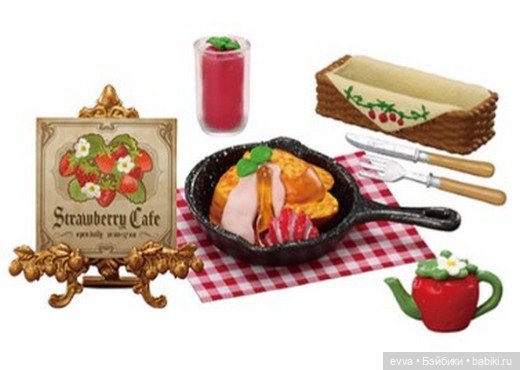 Клубничное лето на полке: Новинка «Country Strawberry Cafe on the Hill» от Re-Ment (фото 7)