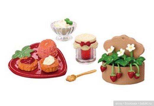 Клубничное лето на полке: Новинка «Country Strawberry Cafe on the Hill» от Re-Ment (фото 8)