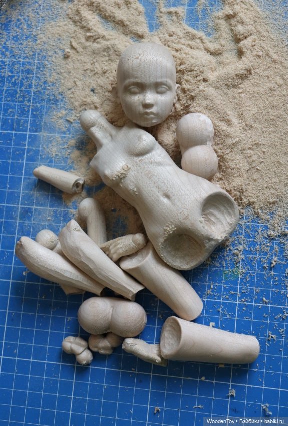 Первая шарнирная кукла из клёна (фото 5)
