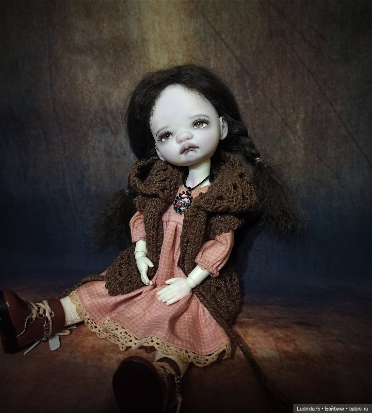Варенька-мрачная девочка — Лепка авторских кукол: полимерная глина (фото 10)