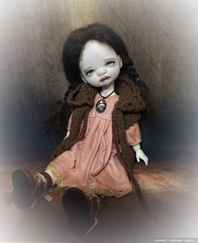 Варенька-мрачная девочка — Лепка авторских кукол: полимерная глина (фото 8)