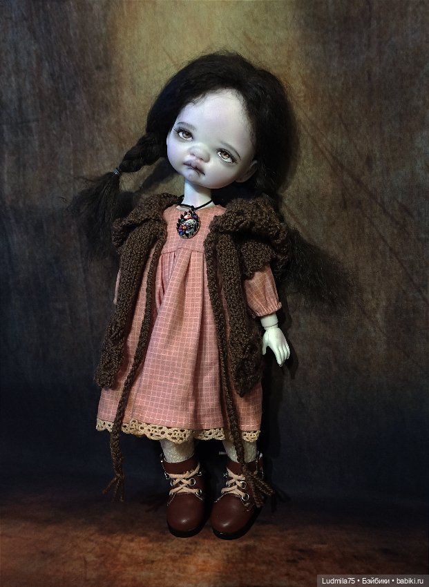 Варенька-мрачная девочка — Лепка авторских кукол: полимерная глина (фото 7)