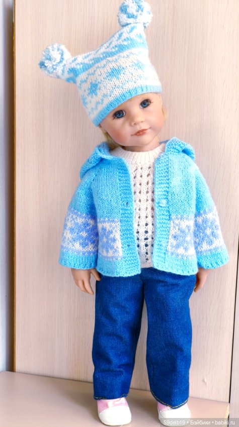 Модные синие джинсы для Алисы (Ханны готц 50 см) (фото 9)